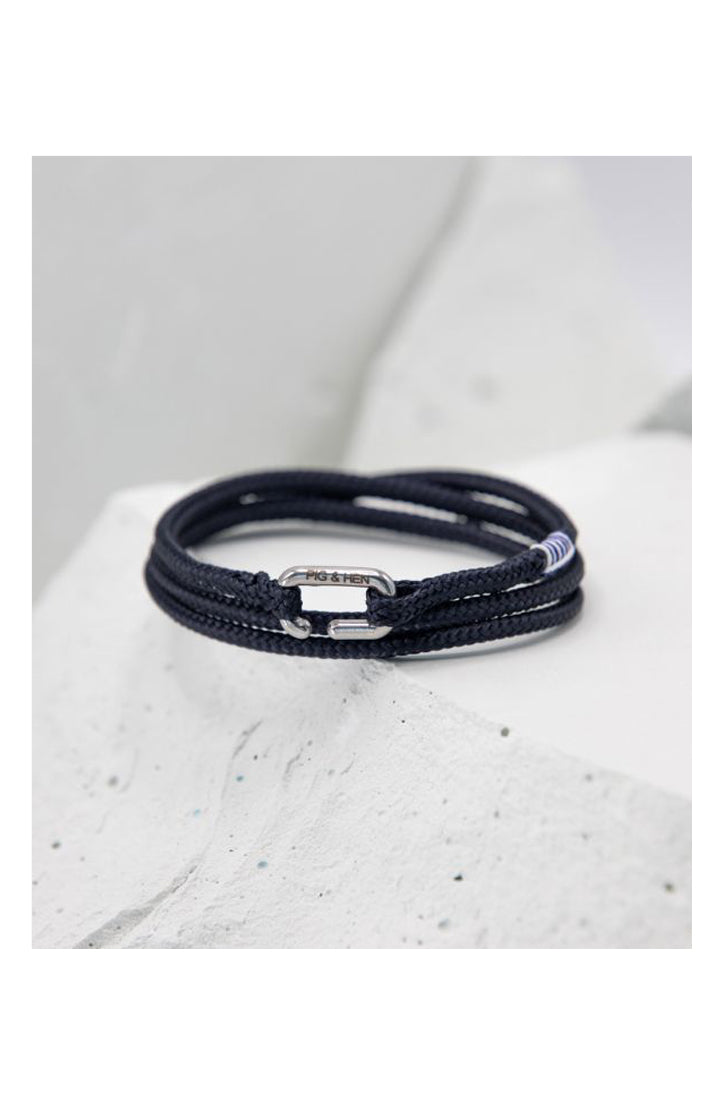 SAVAGE SAM BRACELET - NAVY-SILVER