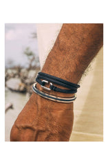 SAVAGE SAM BRACELET - NAVY-SILVER