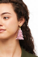 SNOW QUEEN FEATHER EARRINGS