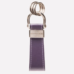 STERLING STIRRUP KEYRING - PURPLE