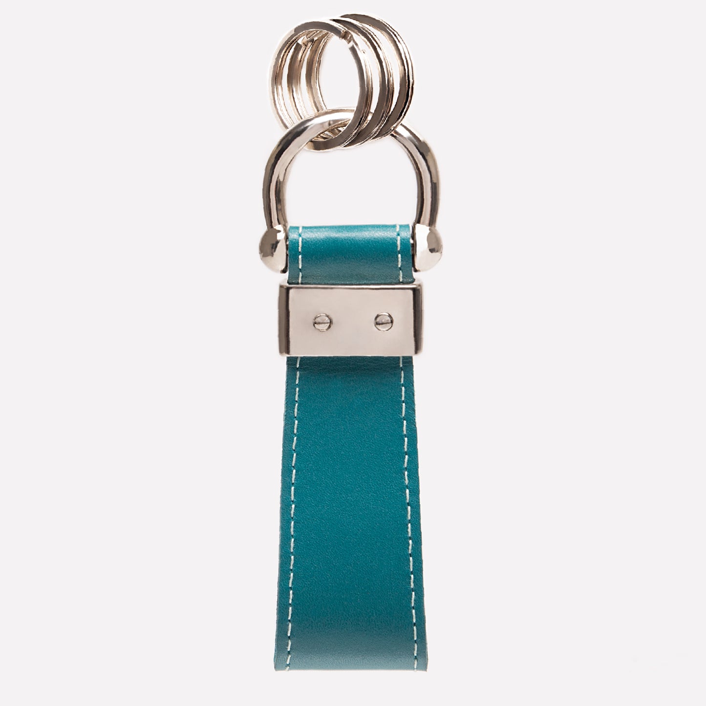 STERLING STIRRUP KEYRING - TURQUOISE