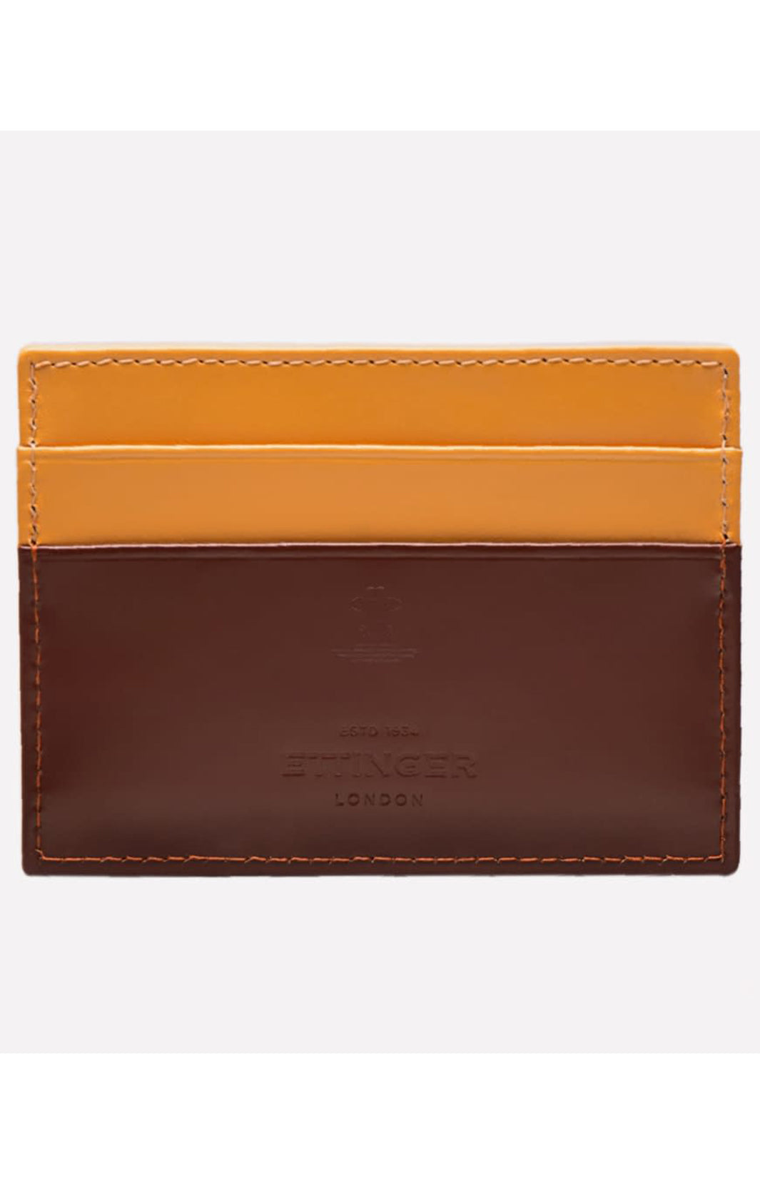 BRIDLE HIDE FLAT CREDIT CARD CASE - HAVANA