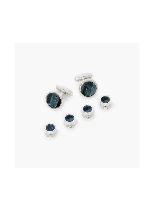 SAPELO CUFFLINKS AND STUDS SET