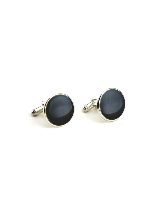 CUFF LINKS AND STUD SET - SILVER