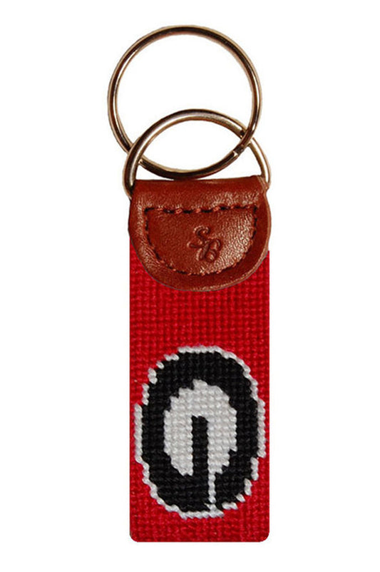 uga collegiate red key chain