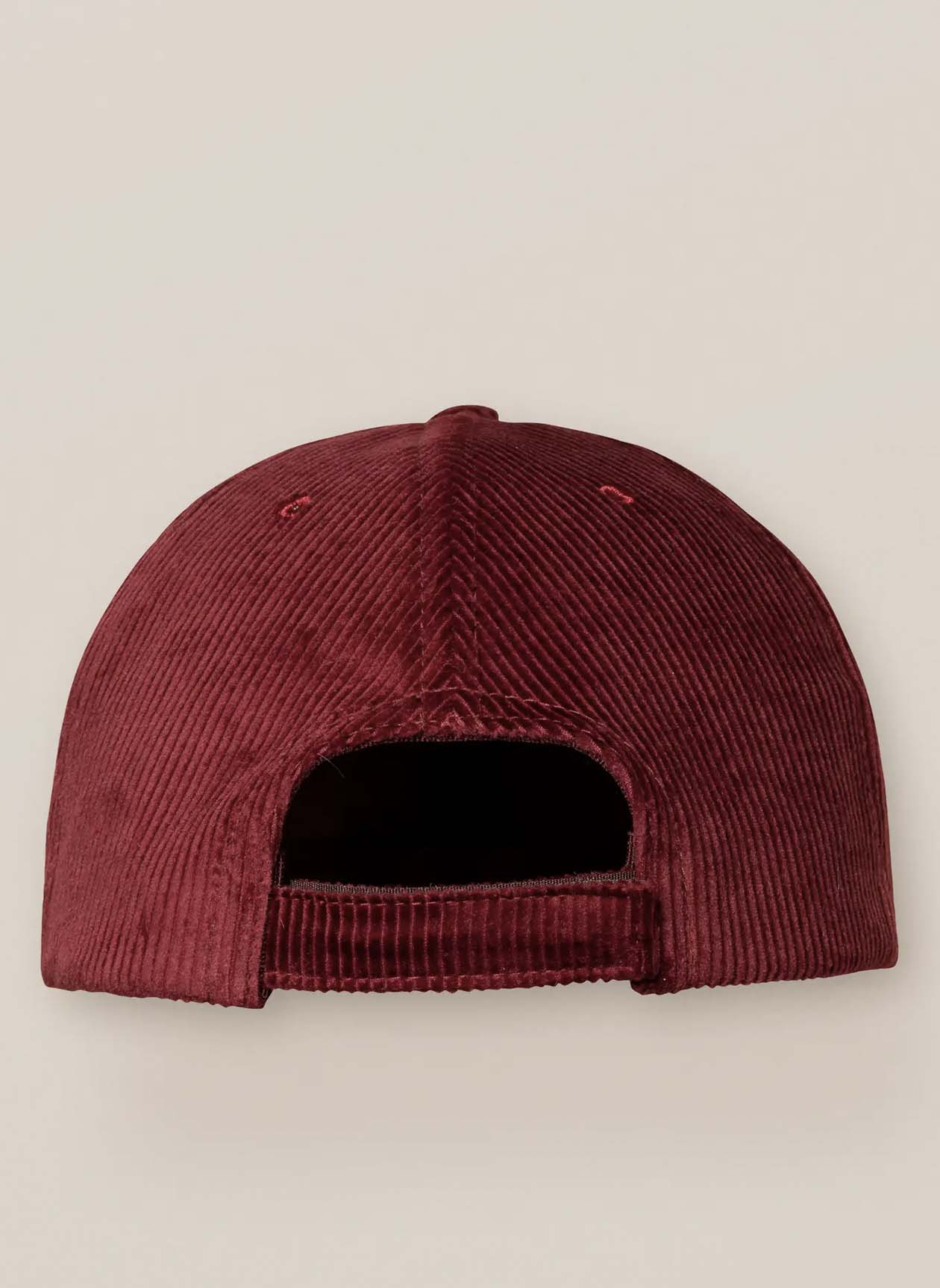 DARK RED CORDUROY BASEBALL CAP