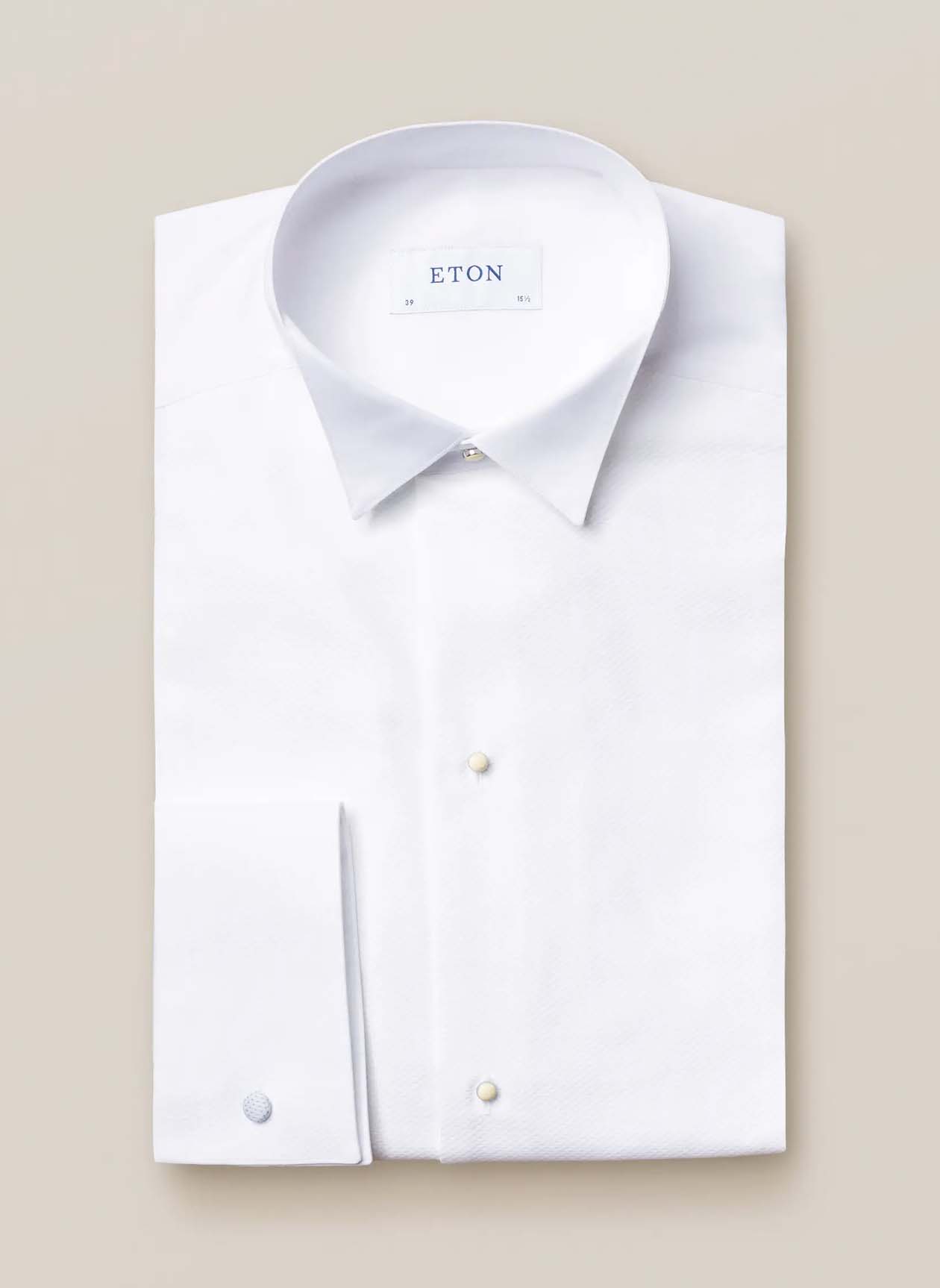 WHITE PIQUE WHITE TIE SHIRT