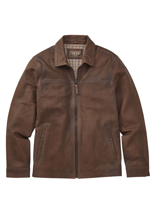 HICKORY LEATHER JACKET - PECAN