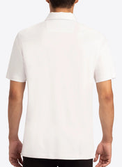 PIMA COTTON THREE BUTTON POLO - WHITE