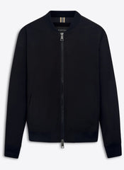 FULL ZIP BOMBER JACKET - BLACK
