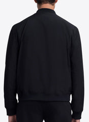 FULL ZIP BOMBER JACKET - BLACK