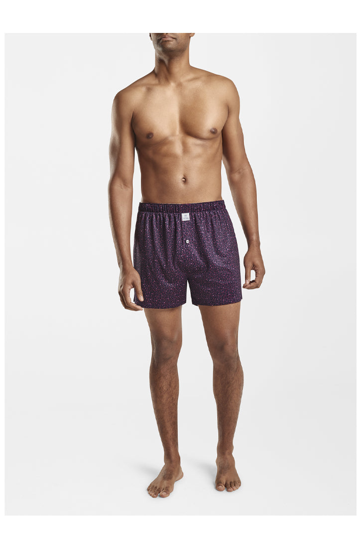 VALE PRINTED WINTER COCKTAILS BOXER - NAVY