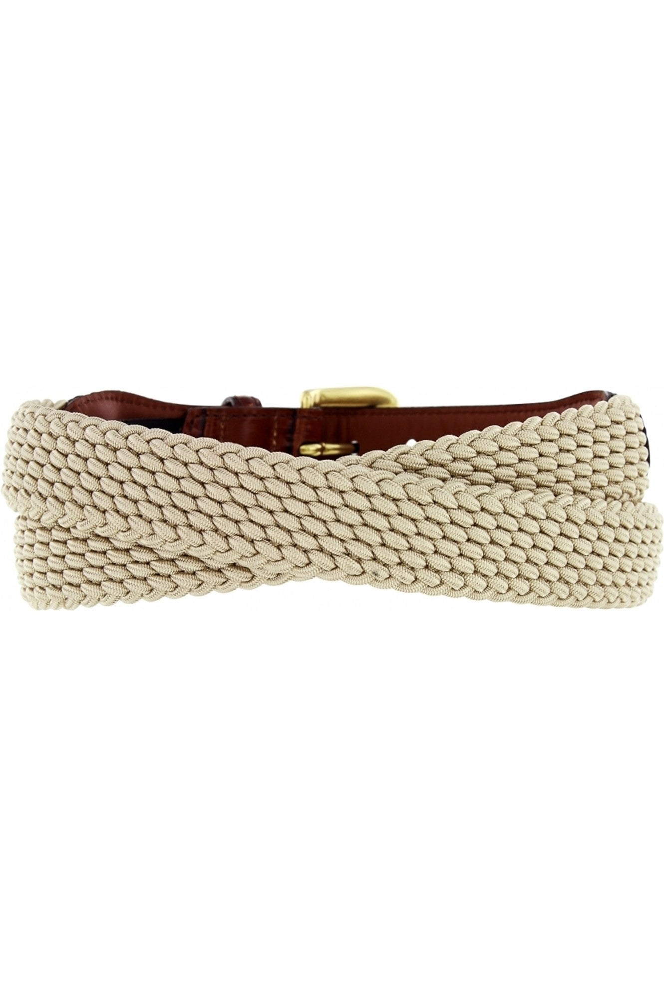 ELASTIC CORD W/CROCO TAB 1 1/8 - BEIGE