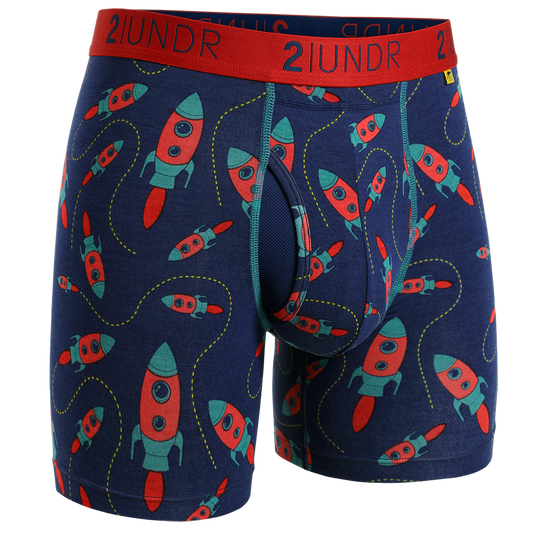 SWING SHIFT 6" BOXER BRIEF - ROCKETS