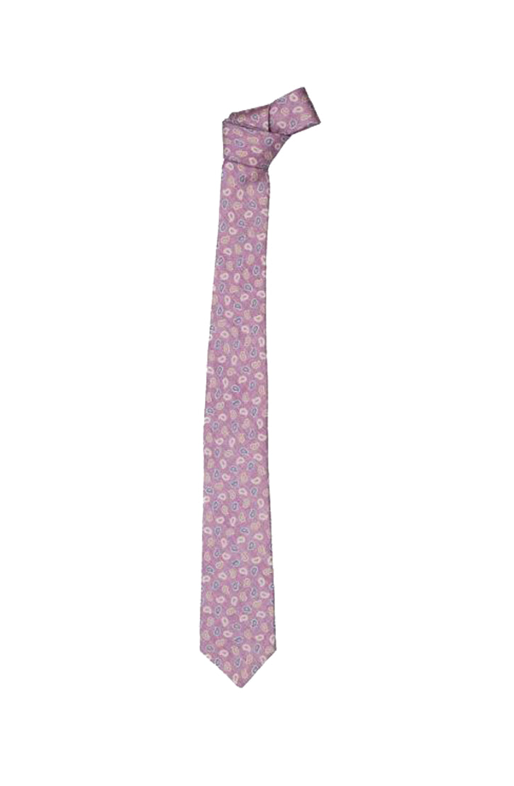 THE WAYBURN FOULARD PRINT TIE - VIOLET